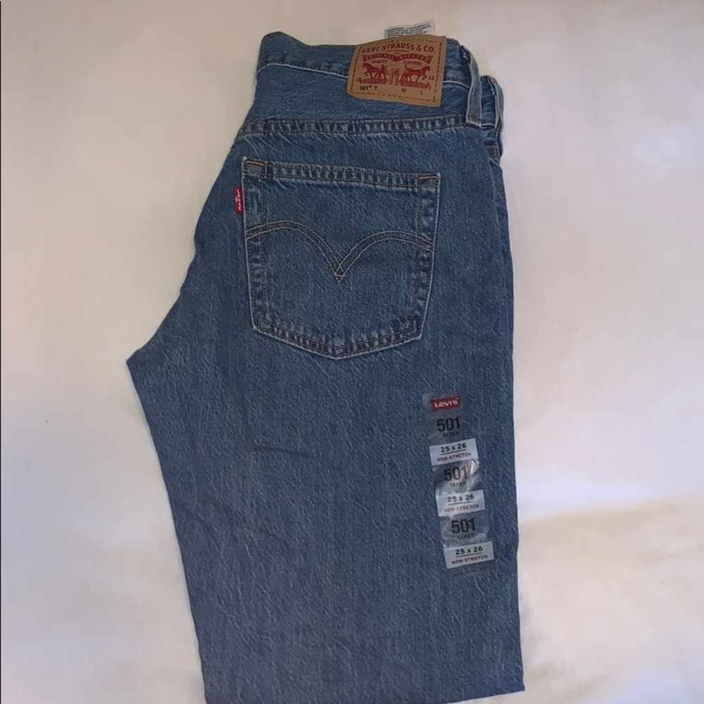 LEVIS 501 taper detailed jeans